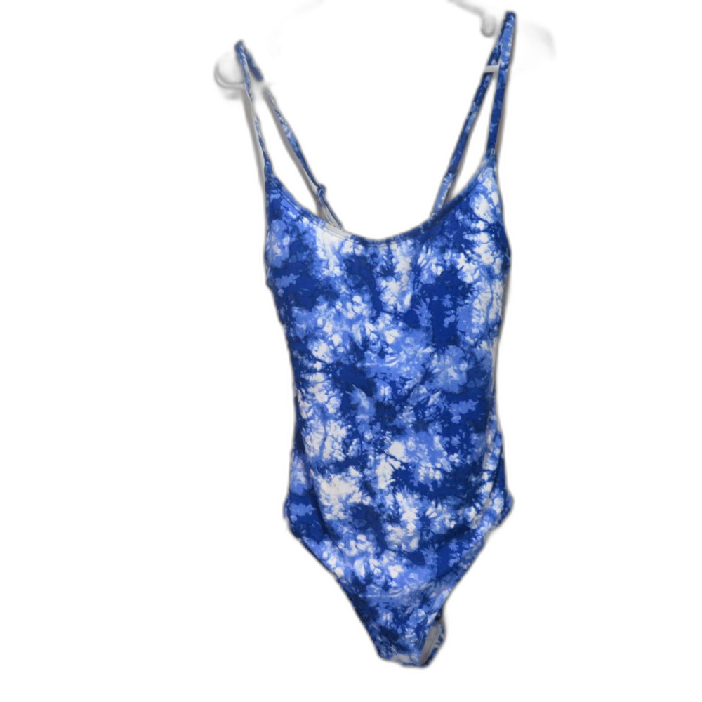 All in Motion Blue White Tie Dye One Piece Swimsuit Size XL